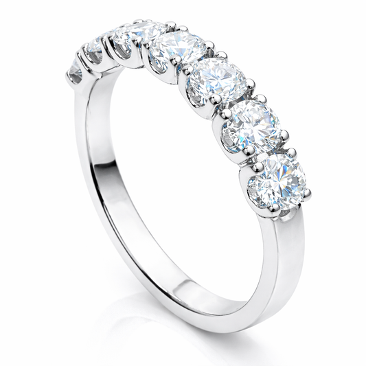 7 Stones Contemporary Eternity band view 1