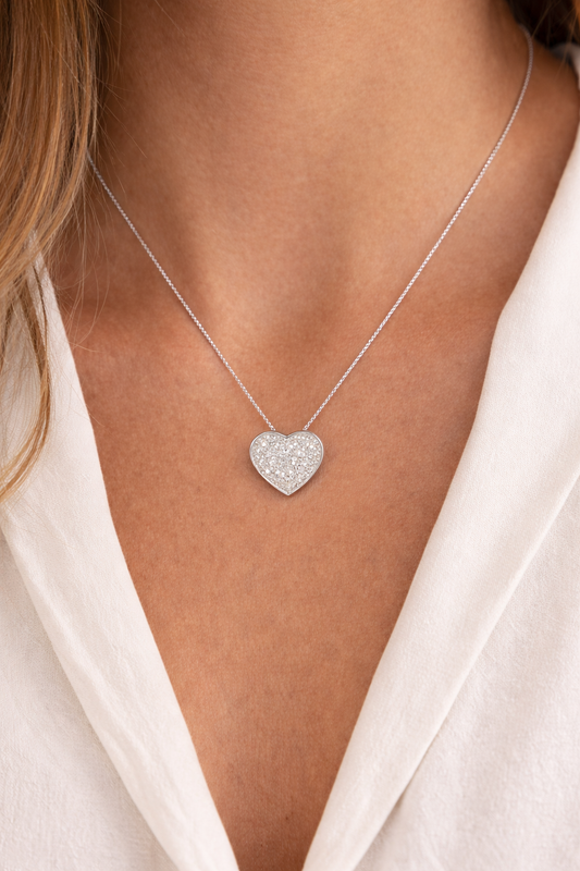 Classic Pavè Heart Pendant
