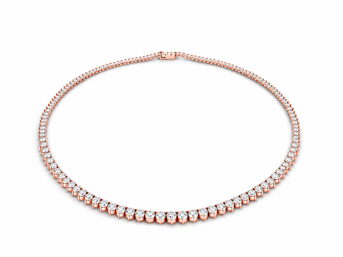 Degradé Necklace 3 prongs rose gold