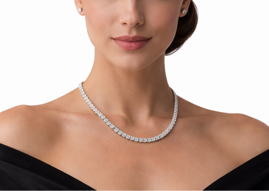 Modern Tennis Necklace
