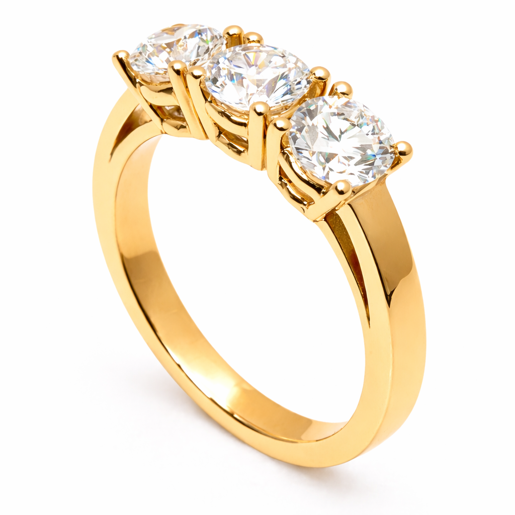 Trilogy Dégradé Ring yellow gold
