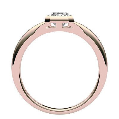 Simple Flat Radiant Solitaire Classic band