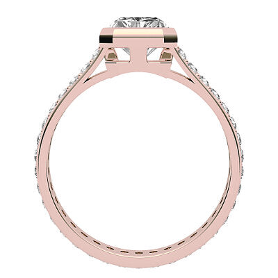 Vittoria Radiant Solitaire Full diamond band