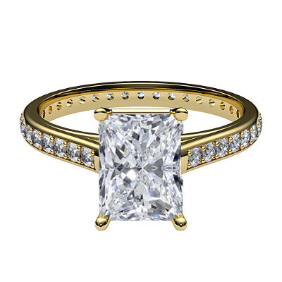 Trionfo Radiant Solitaire Full diamond band 4 Prongs