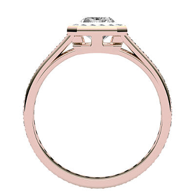 Trionfo Radiant Solitaire halo Full diamond band