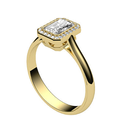 Vittoria Radiant Solitaire halo Classic band