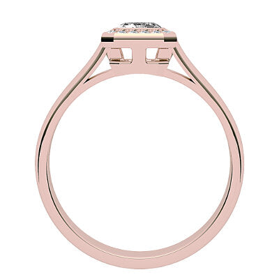 Vittoria Radiant Solitaire halo Classic band