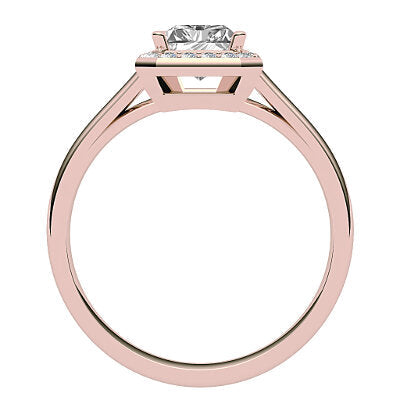 Trionfo Radiant Solitaire halo Classic band 4 Prongs