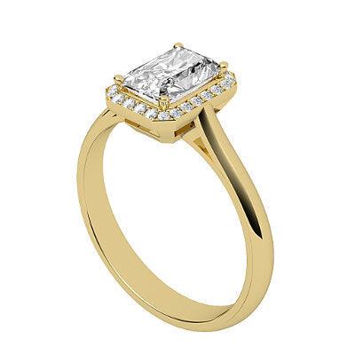 Vittoria Radiant Solitaire halo Classic band 4 Prongs