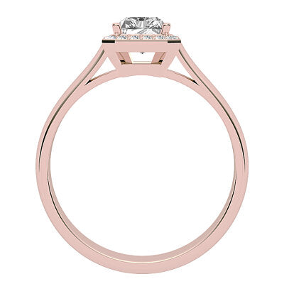 Vittoria Radiant Solitaire halo Classic band 4 Prongs