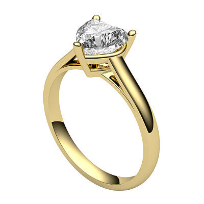 Trionfo Heart Solitaire Classic band 3 Prongs