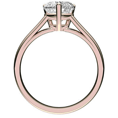 Trionfo Heart Solitaire Classic band 3 Prongs