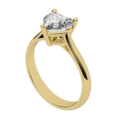Vittoria Heart Solitaire Classic band 3 Prongs