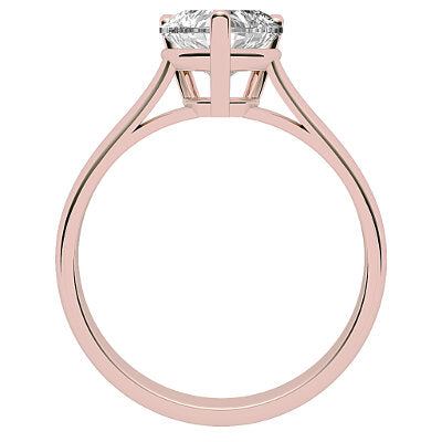 Vittoria Heart Solitaire Classic band 3 Prongs