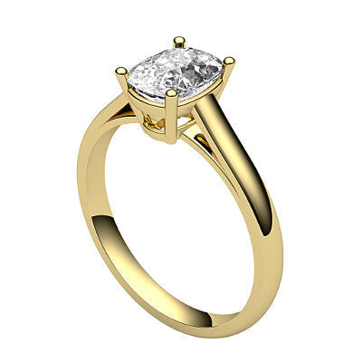Trionfo Cushion Solitaire Classic band 4 Prongs