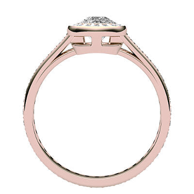 Trionfo Cushion Solitaire halo Full diamond band