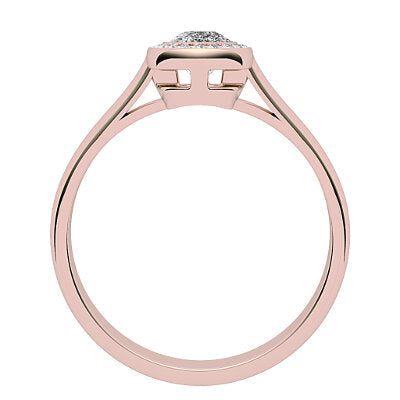 Vittoria Cushion Solitaire halo Classic band