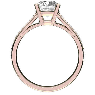 Trionfo Round Solitaire Half diamond band 4 Prongs