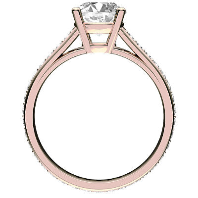 Trionfo Round Solitaire Full diamond band 4 Prongs