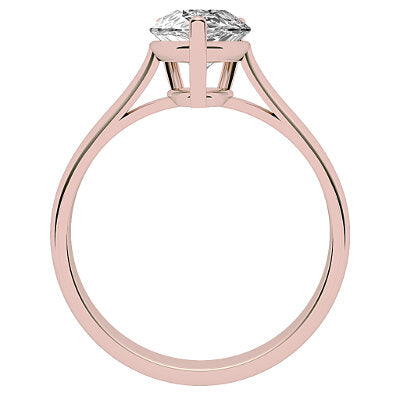 Vittoria Pear Solitaire Classic band 3 Prongs
