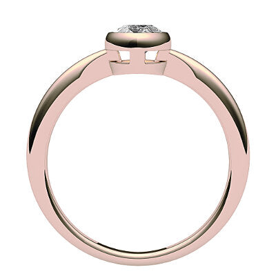 Simple Flat Marquise Solitaire Classic band