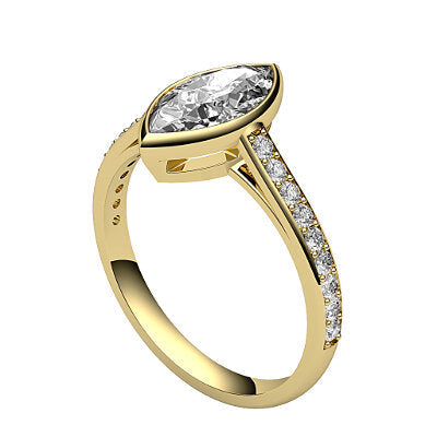 Trionfo Marquise Solitaire Half diamond band