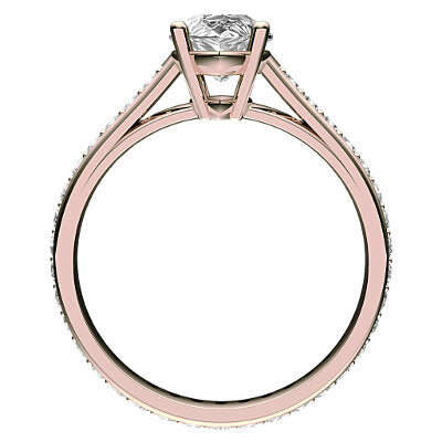 Trionfo Marquise Solitaire Full diamond band 4 Prongs
