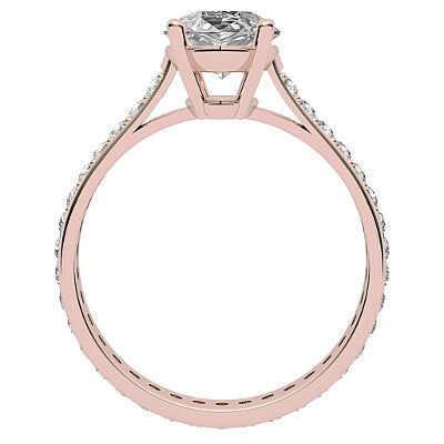 Vittoria Marquise Solitaire Full diamond band 4 Prongs