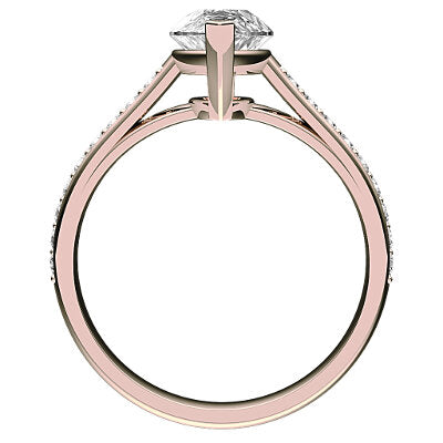 Trionfo Marquise Solitaire Half diamond band 2 Prongs