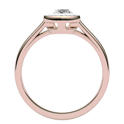 Trionfo Marquise Solitaire halo Classic band