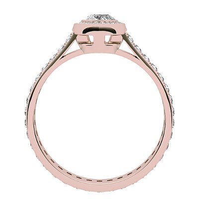 Vittoria Marquise Solitaire halo Full diamond band