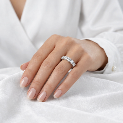 5 Stones Classic Eternity Band