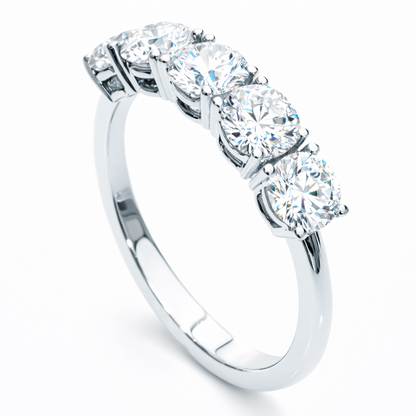5 Stones Classic Eternity Band view 3 
