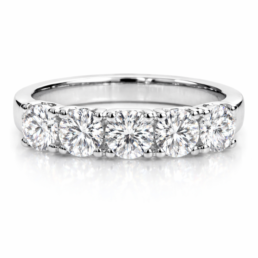 5 Stones Contemporary  Eternity band