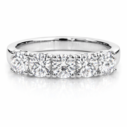 5 Stones Contemporary  Eternity band