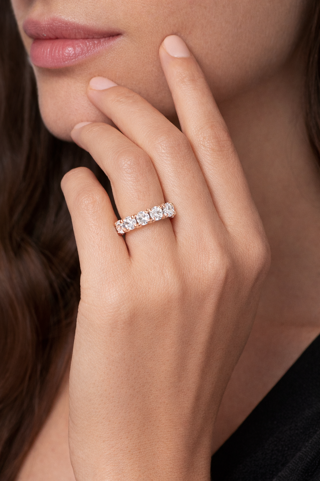 5 Stones Contemporary  Eternity band model 