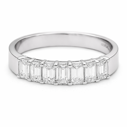 7 Emerald Cut Diamonds Classic Eternity Band