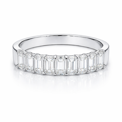 9  Emerald Cut Diamonds Classic Eternity Band