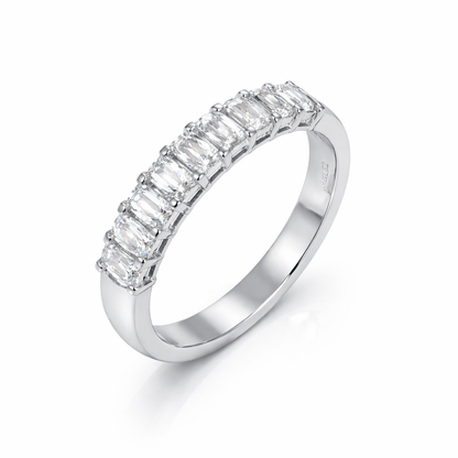 9  Emerald Cut Diamonds Classic Eternity Band