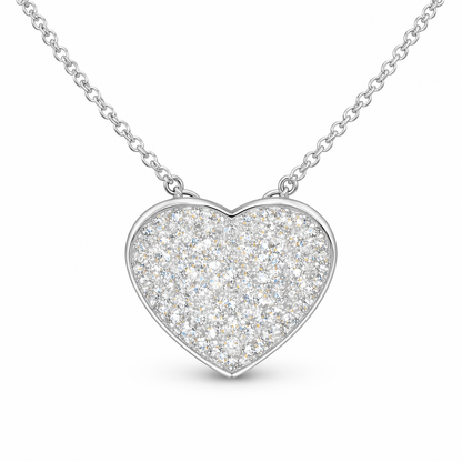 Classic Pavè Heart Pendant