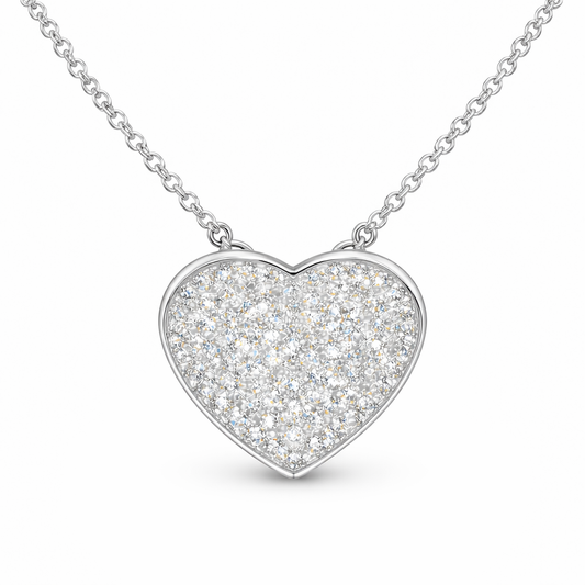 Classic Pavè Heart Pendant