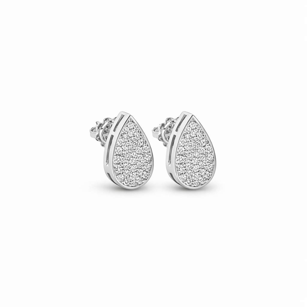 Classic Pavè Pear Earrings