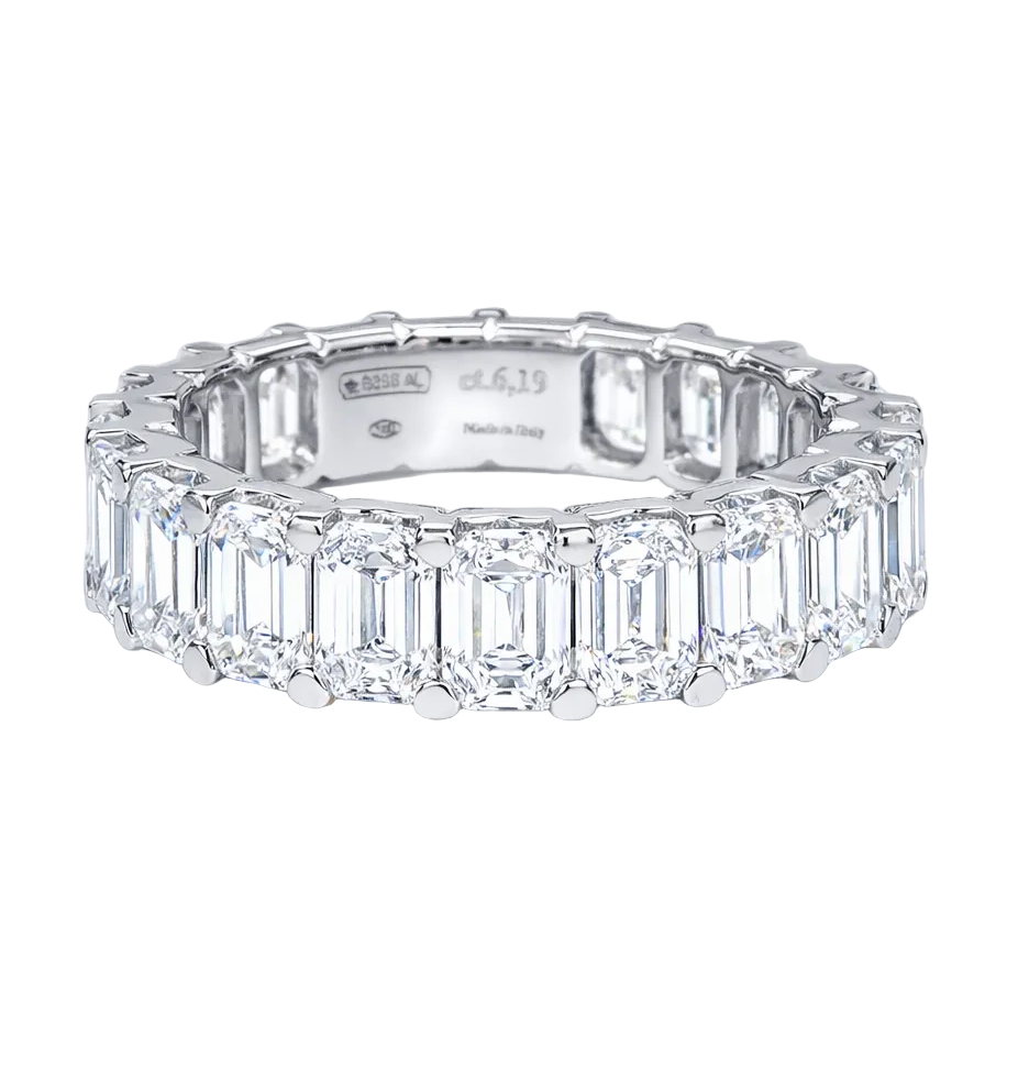 Emerald Cut  Design  Eternity Band