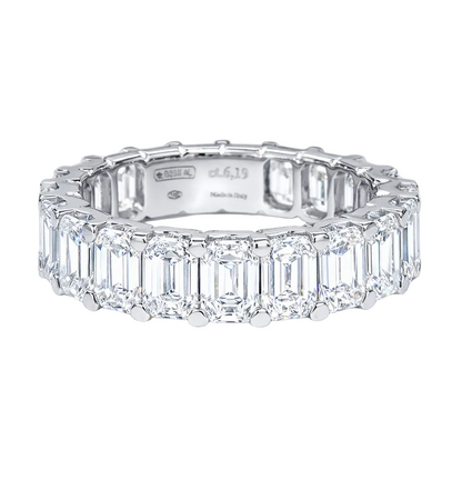 Emerald Cut  Design  Eternity Band