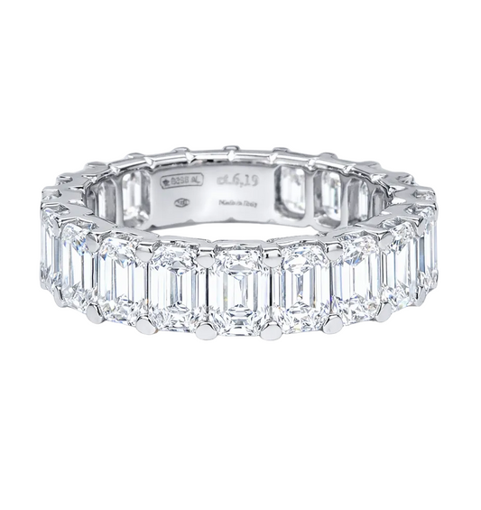 Emerald Cut  Design  Eternity Band