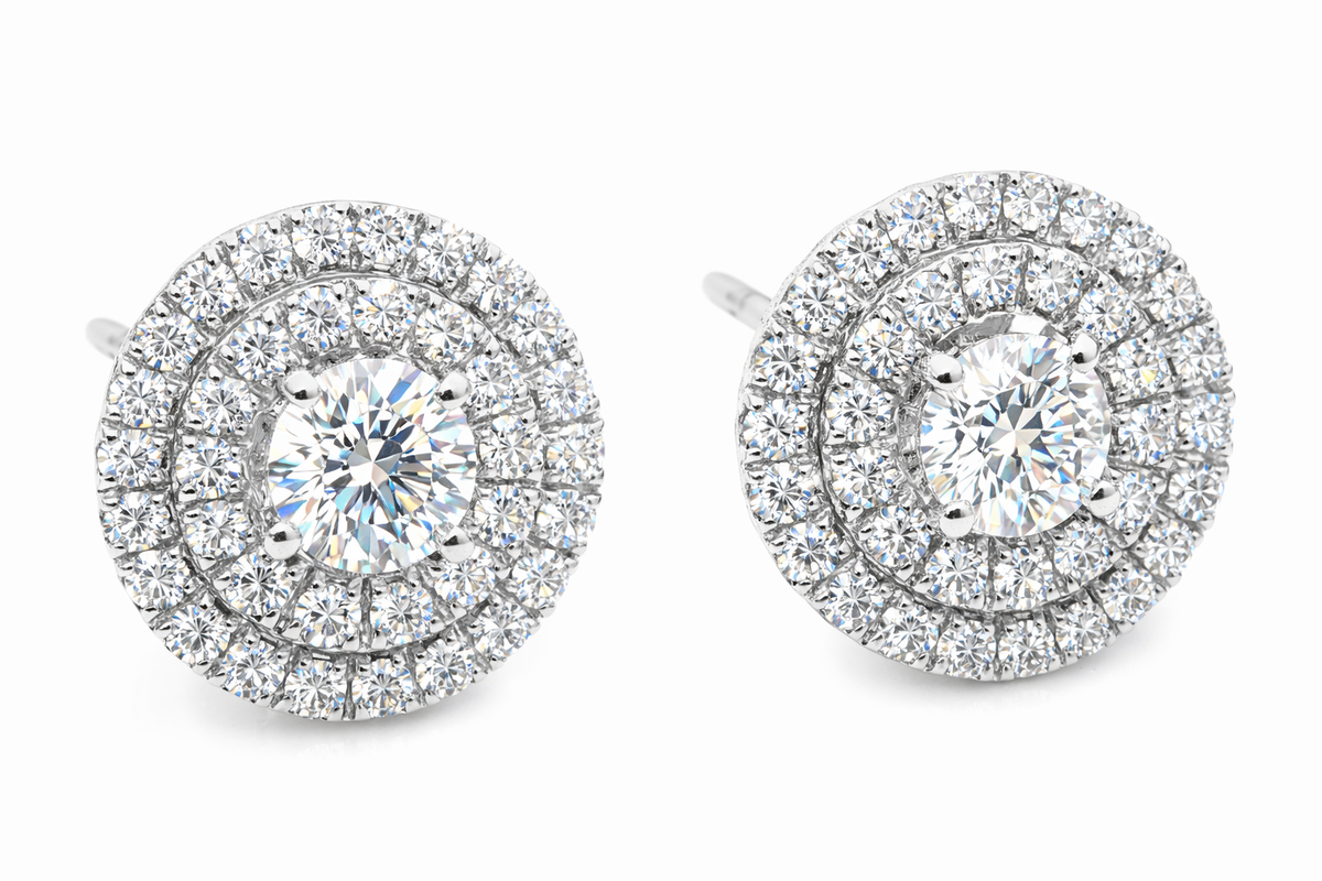 Double Halo Earrings
