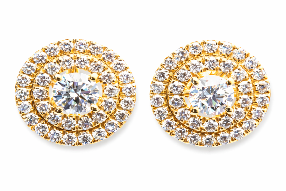 Double Halo Earrings