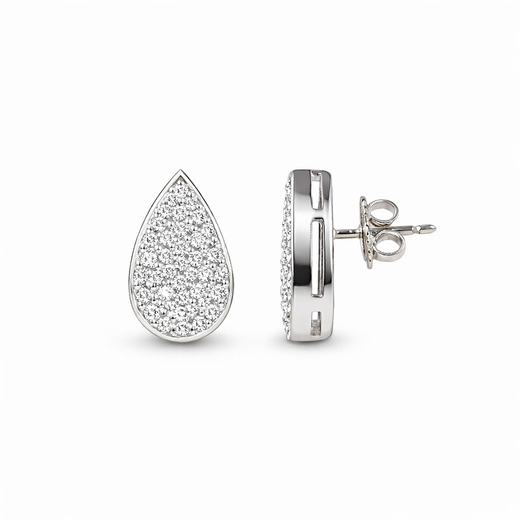 Classic Pavè Pear Earrings