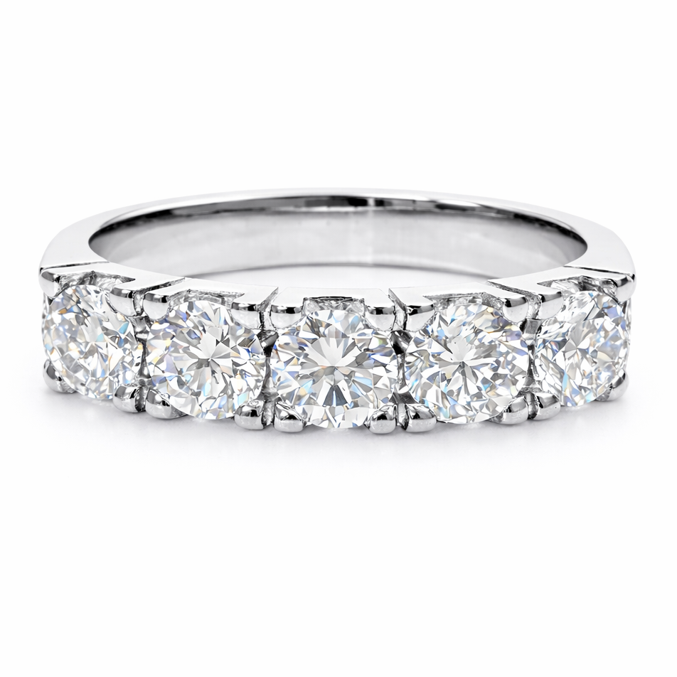 5 Stones Modern Eternity band