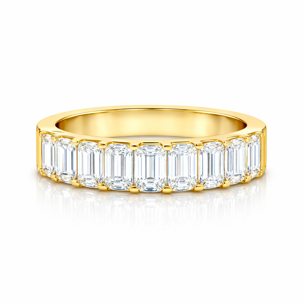 9 Emerald Cut  Diamonds Design Eternity Band